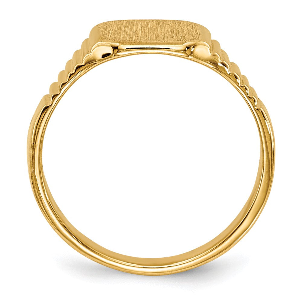 14k 6.5x Closed Back Size 2 Square Signet Ring