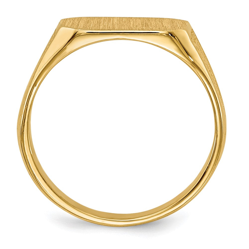 14k 8.5x Closed Back Size 3 Octagonal Signet Ring