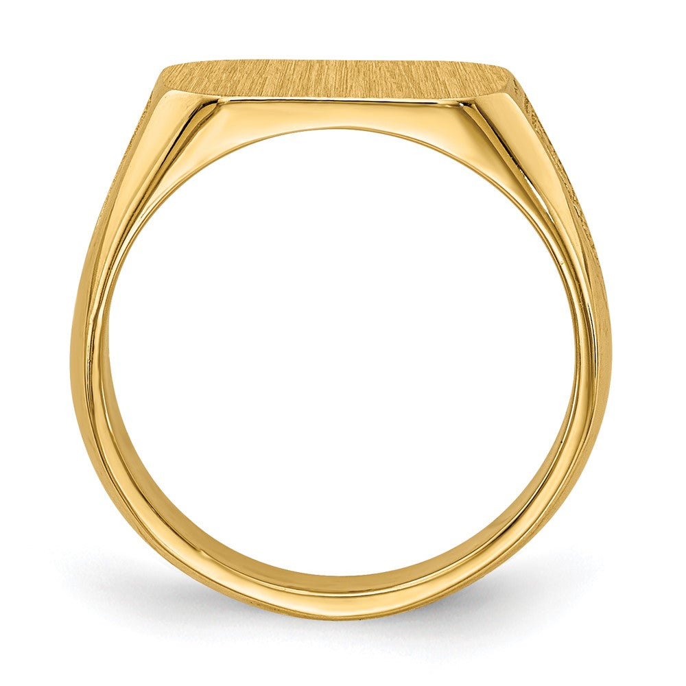 14k 10.0x Closed Back Size 3 Childs Octagonal Signet Ring