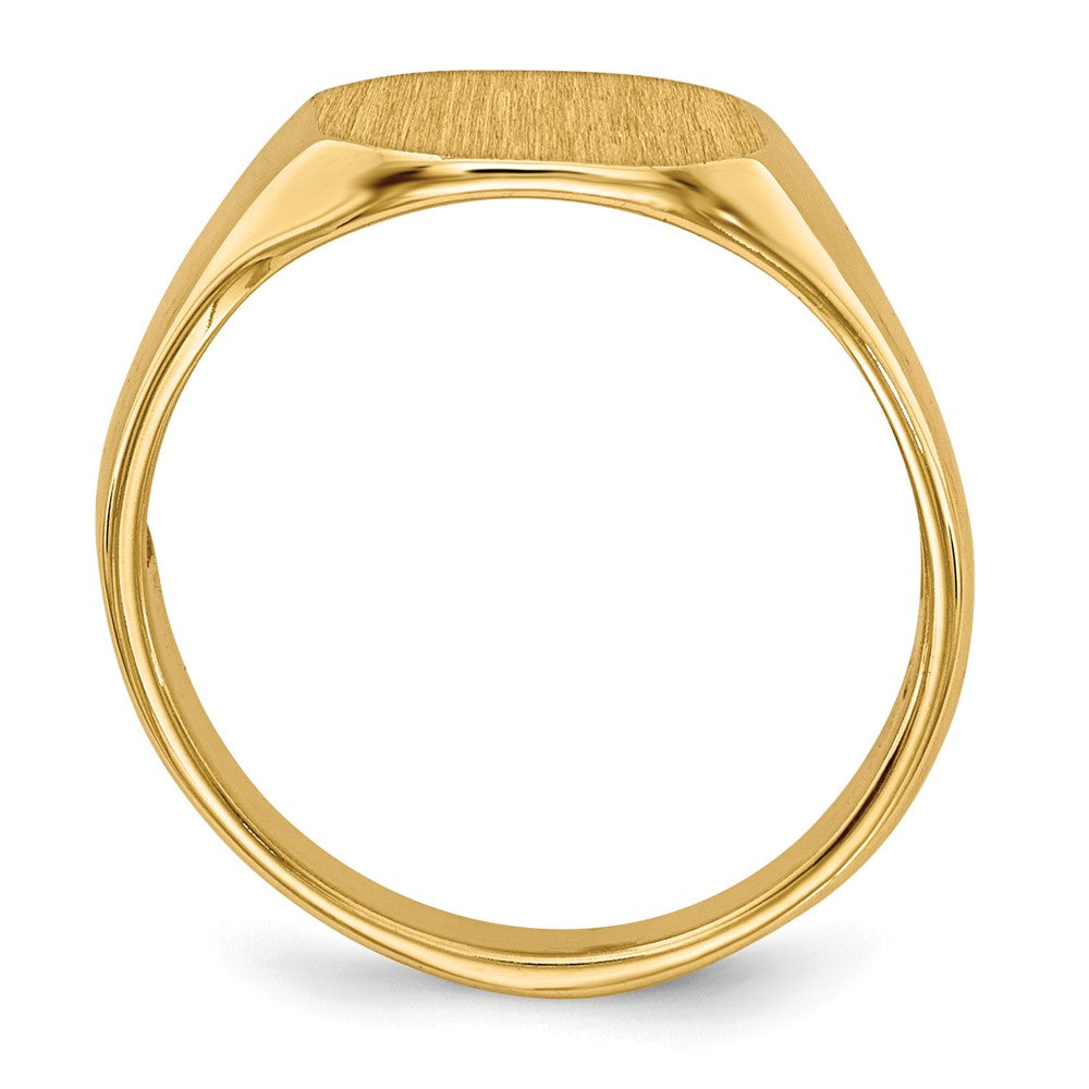14k 8.0x Open Back Size 2.5 Oval Signet Ring