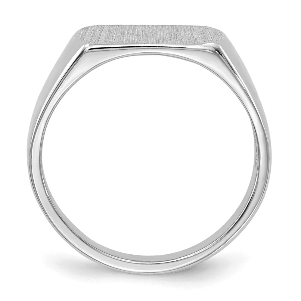 14k White Gold x Open Back Signet Ring