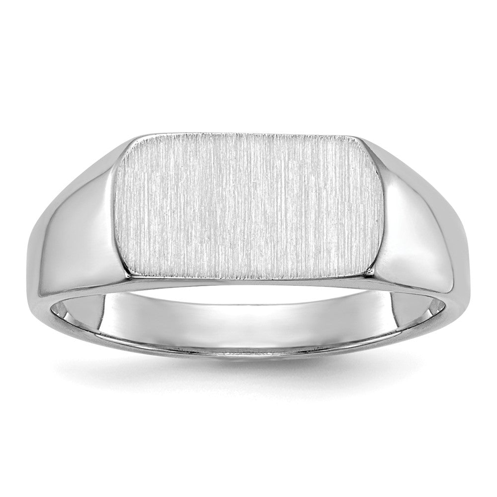 14k White Gold x Open Back Signet Ring