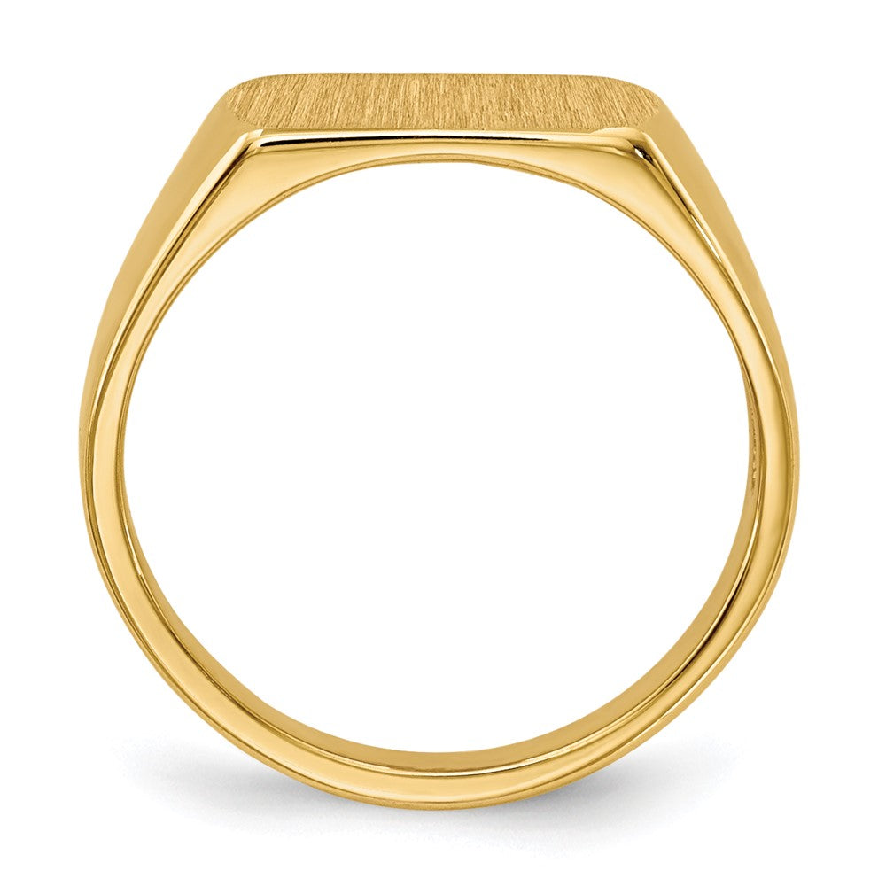 14k 10x Open Back Signet Ring