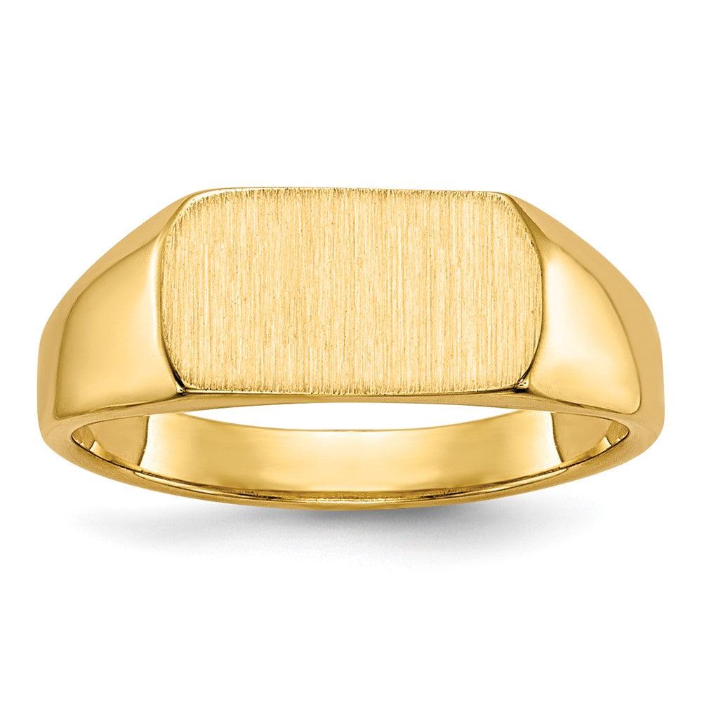 14k 10x Open Back Signet Ring