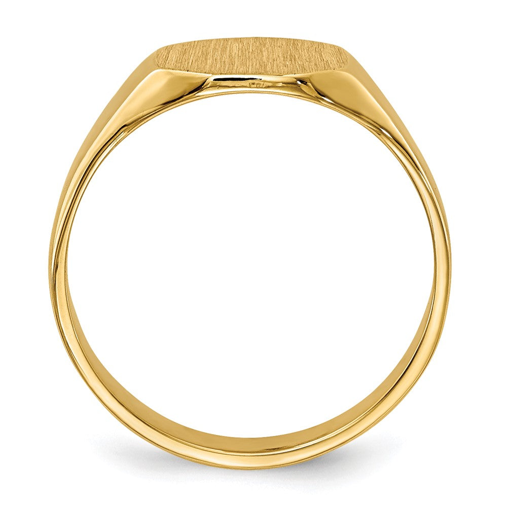 14k 8.0x Closed Back Size 3 Oval Signet Ring