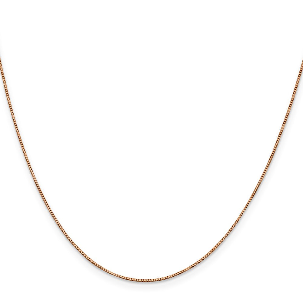 14K Rose Gold Box Link with Lobster Clasp Chain