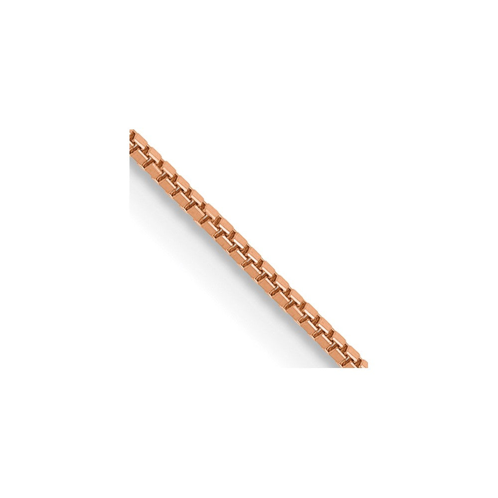 14K Rose Gold Box Link with Lobster Clasp Chain