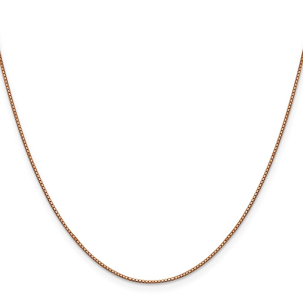 14K Rose Gold Box Link with Lobster Clasp Chain