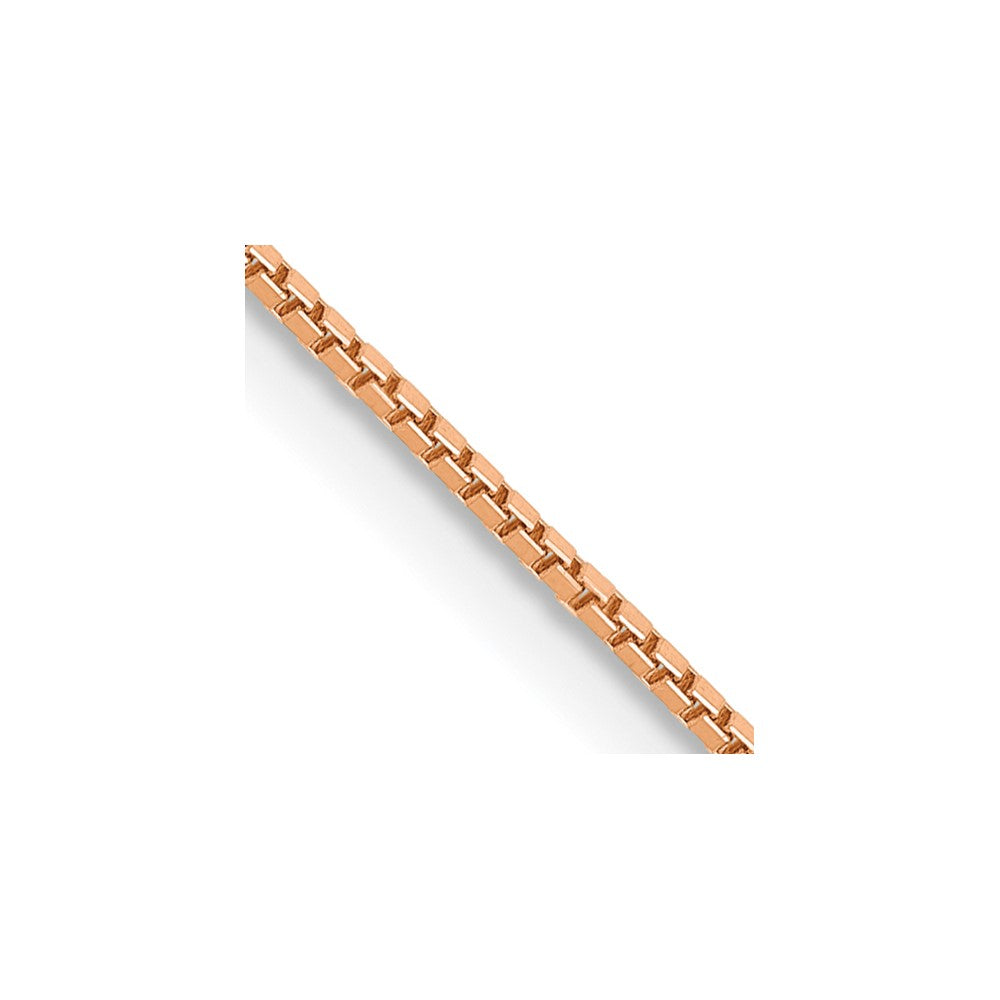 14K Rose Gold Box Link with Lobster Clasp Chain