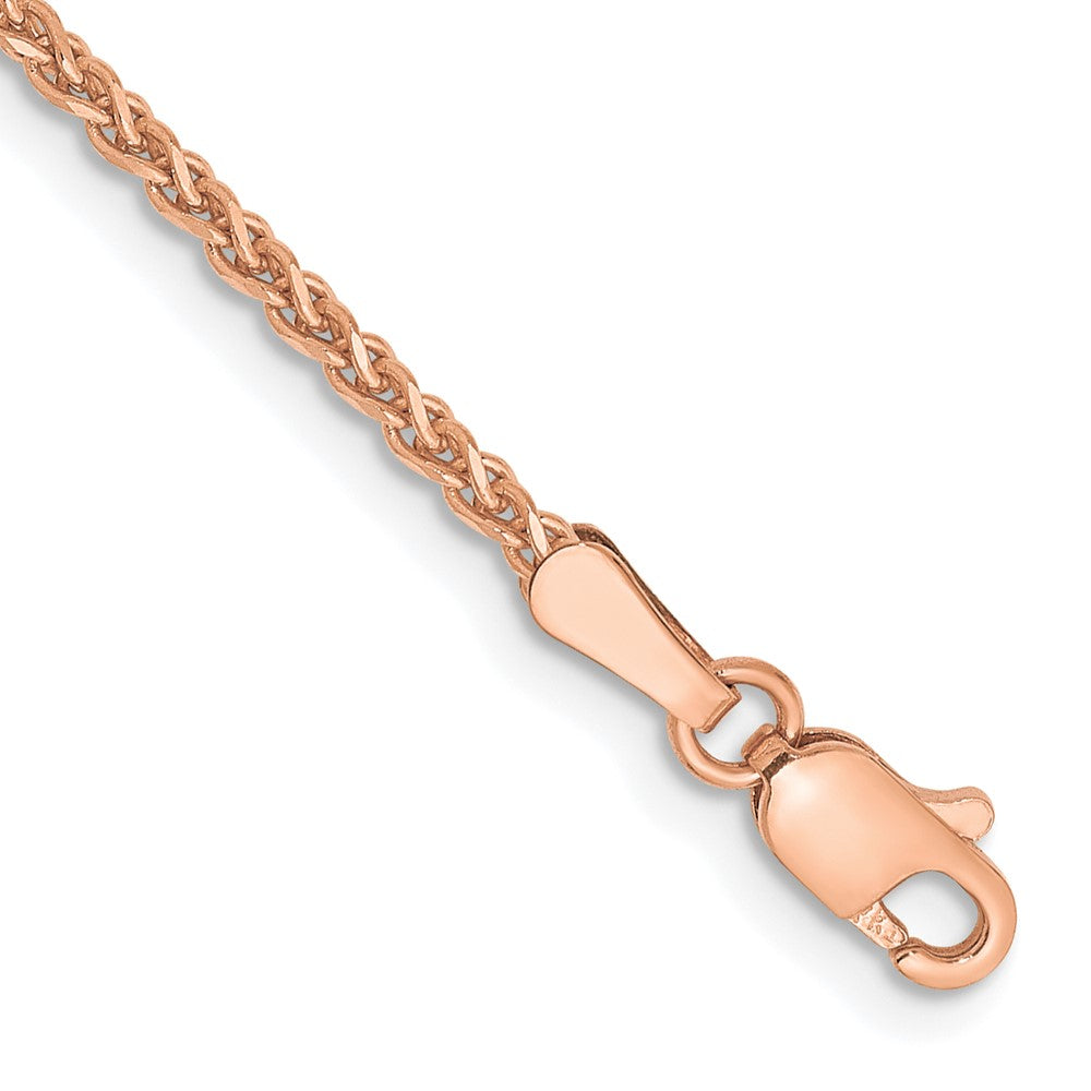 14K Rose Gold Diamond-cut Spiga with Lobster Clasp Bracelet