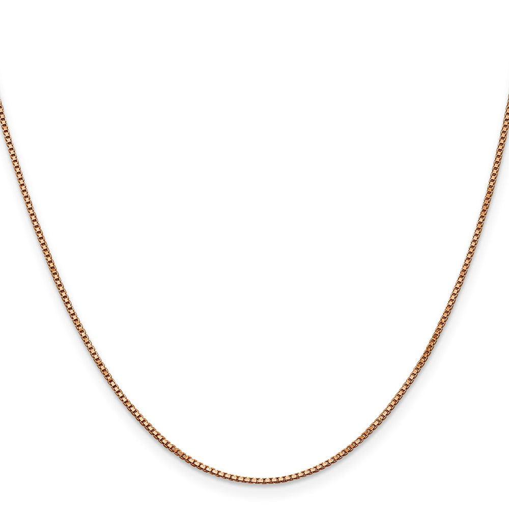 14K Rose Gold Box Link with Lobster Clasp Chain