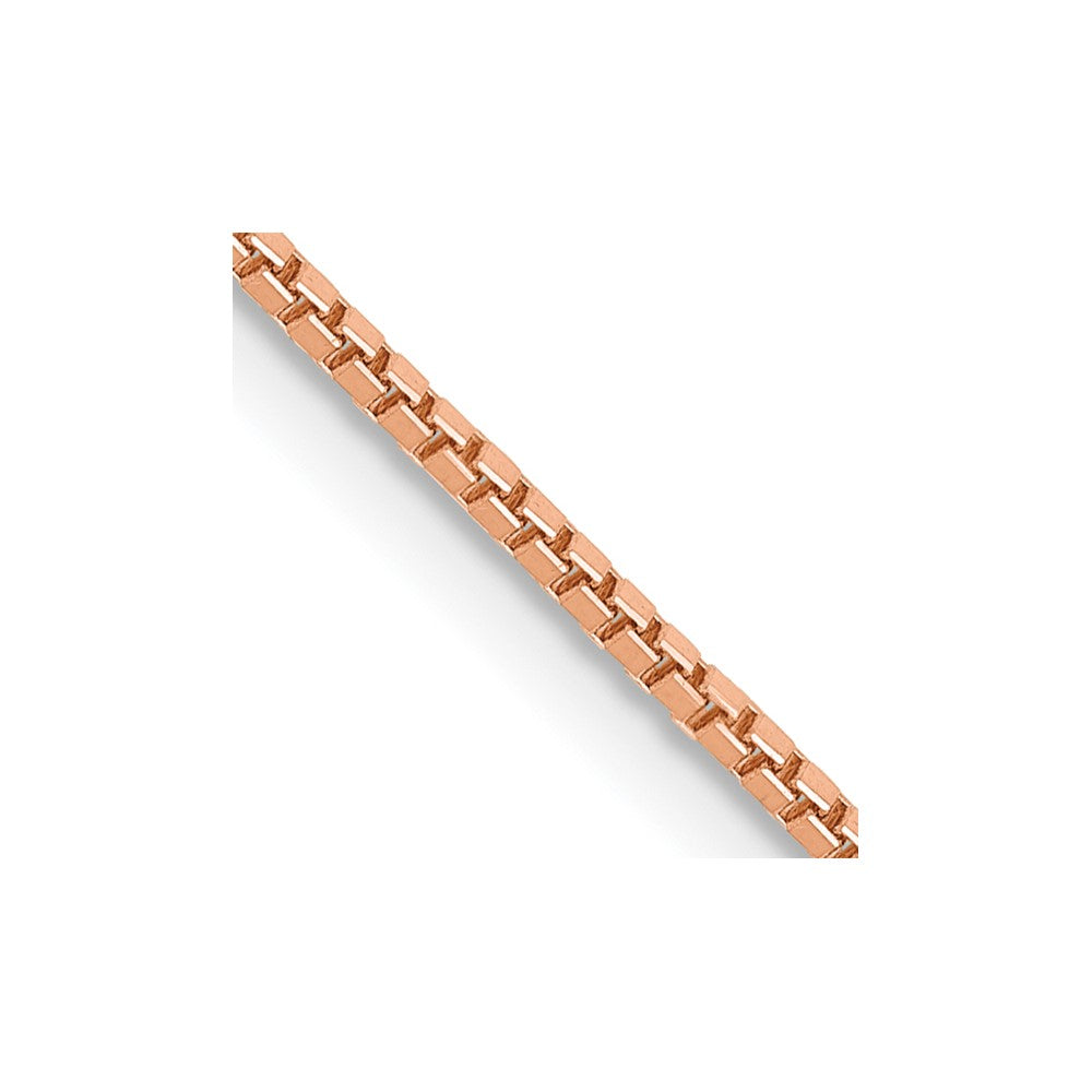 14K Rose Gold Box Link with Lobster Clasp Chain