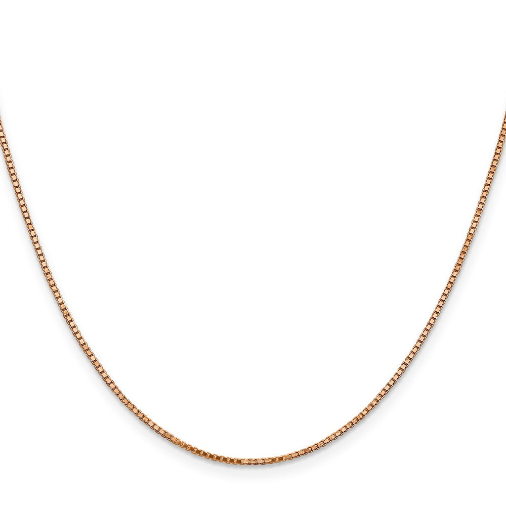 14K Rose Gold Box Link with Lobster Clasp Chain