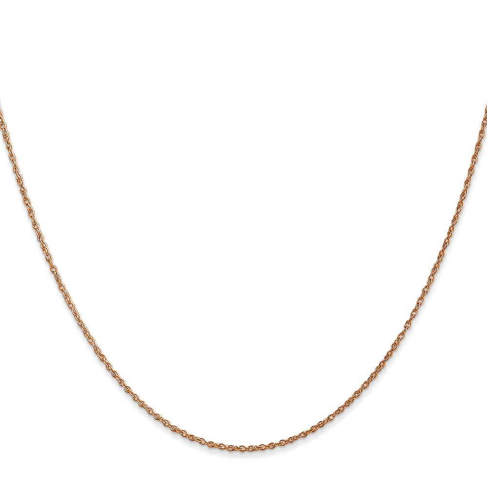 14K Rose Gold Baby Rope with Spring Ring Clasp Chain