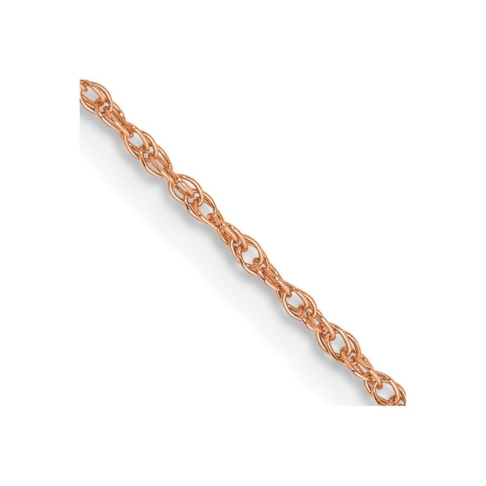 14K Rose Gold Baby Rope with Spring Ring Clasp Chain