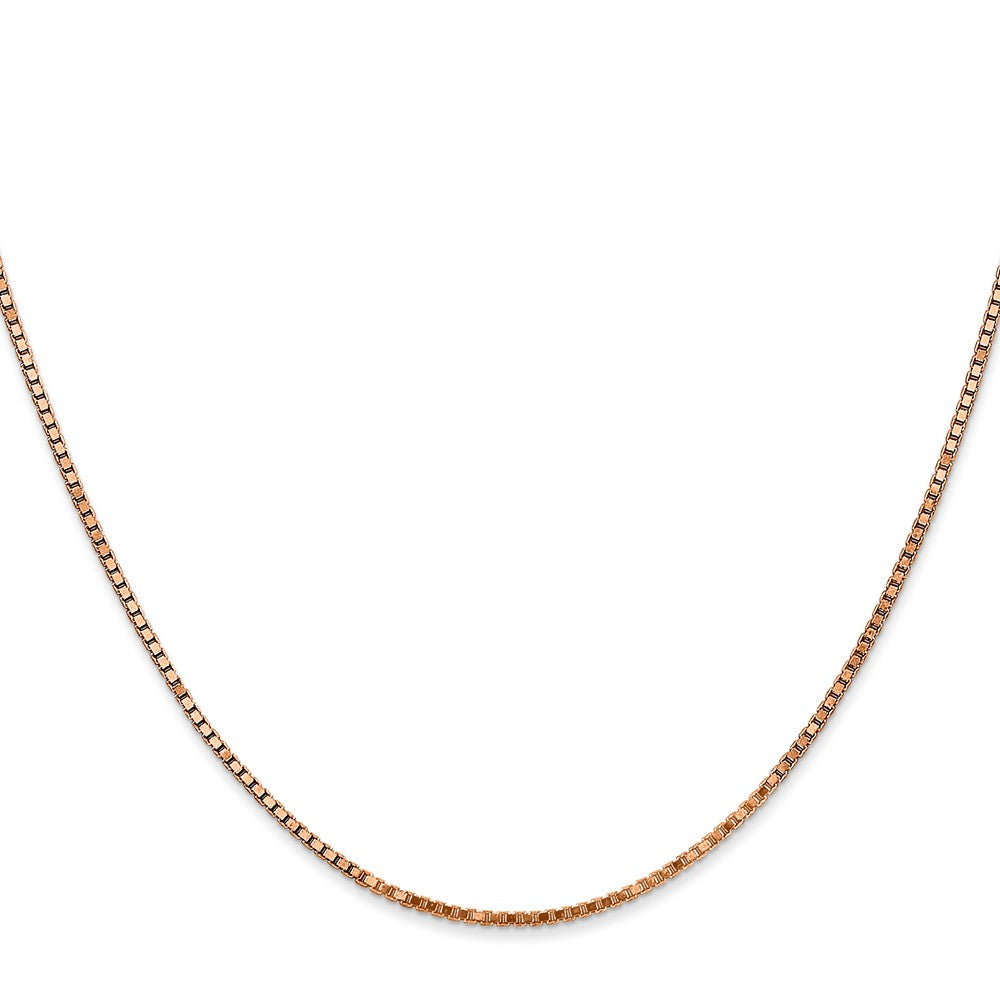 14K Rose Gold Box Link with Lobster Clasp Chain