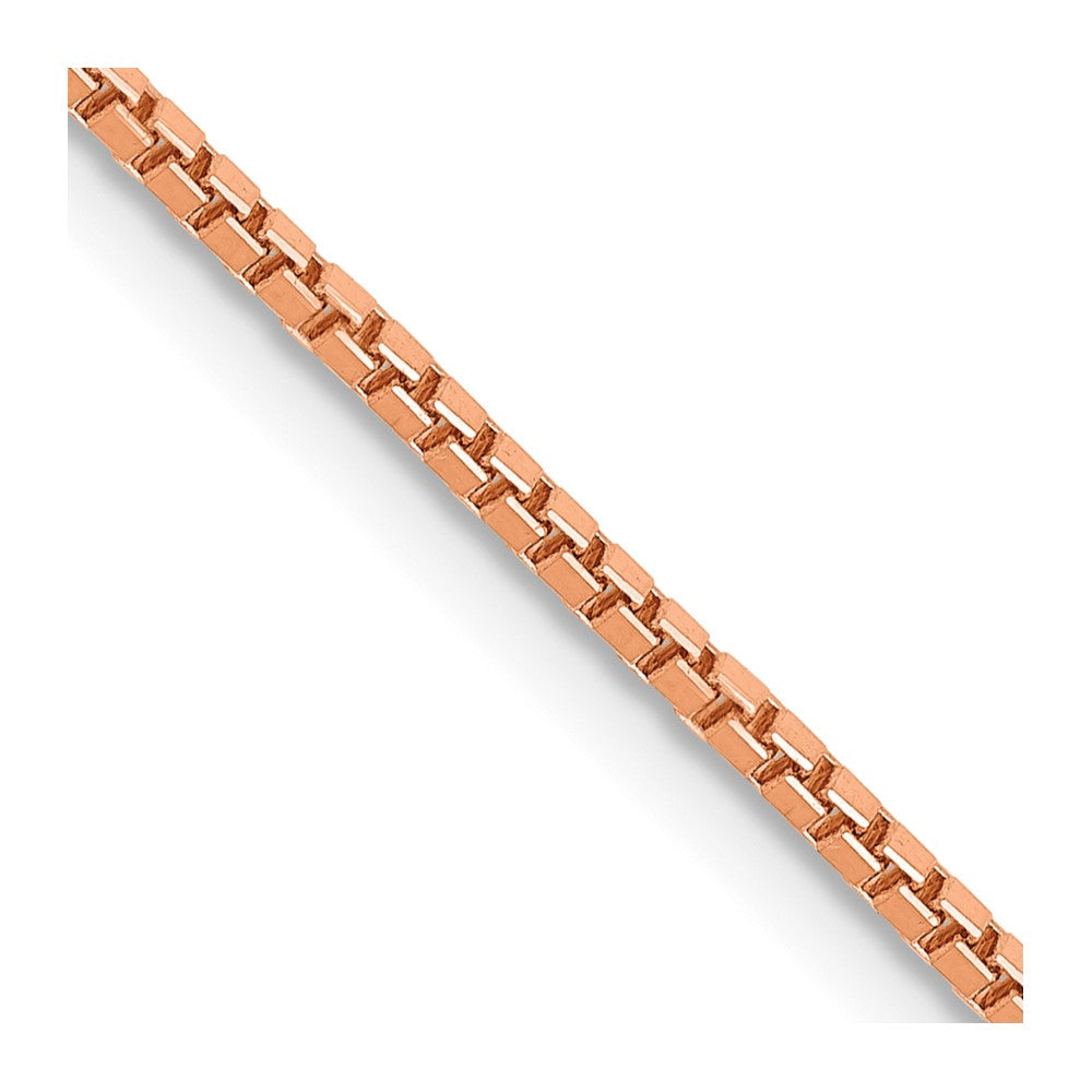 14K Rose Gold Box Link with Lobster Clasp Chain