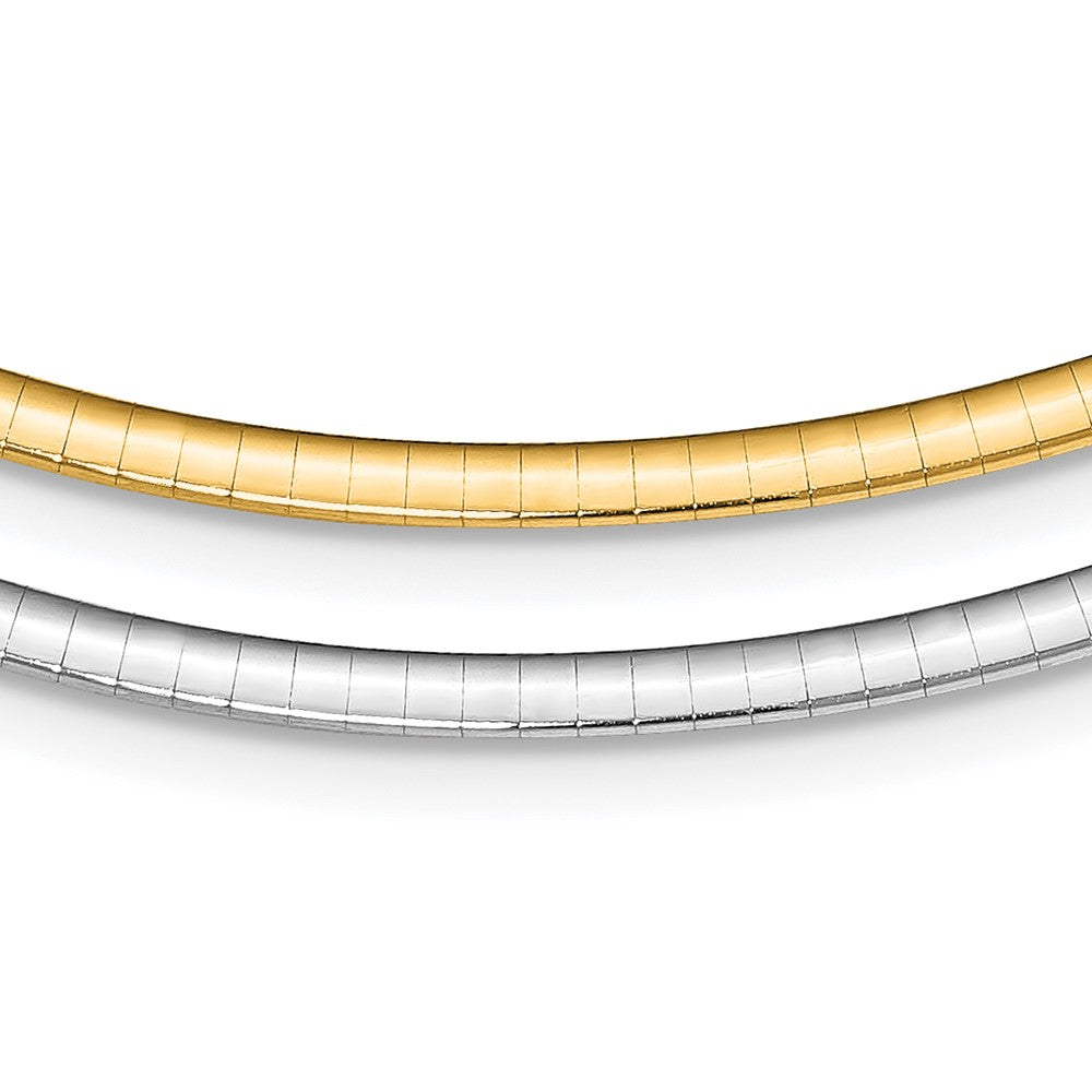 Sterling Silver Gold-plated Polished Reversible Cubetto with Extension Necklace