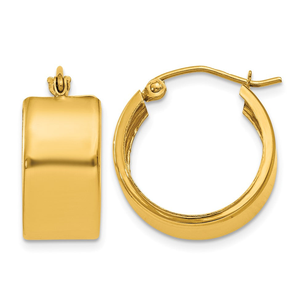 14K 8.25x Polished Hoop Earrings