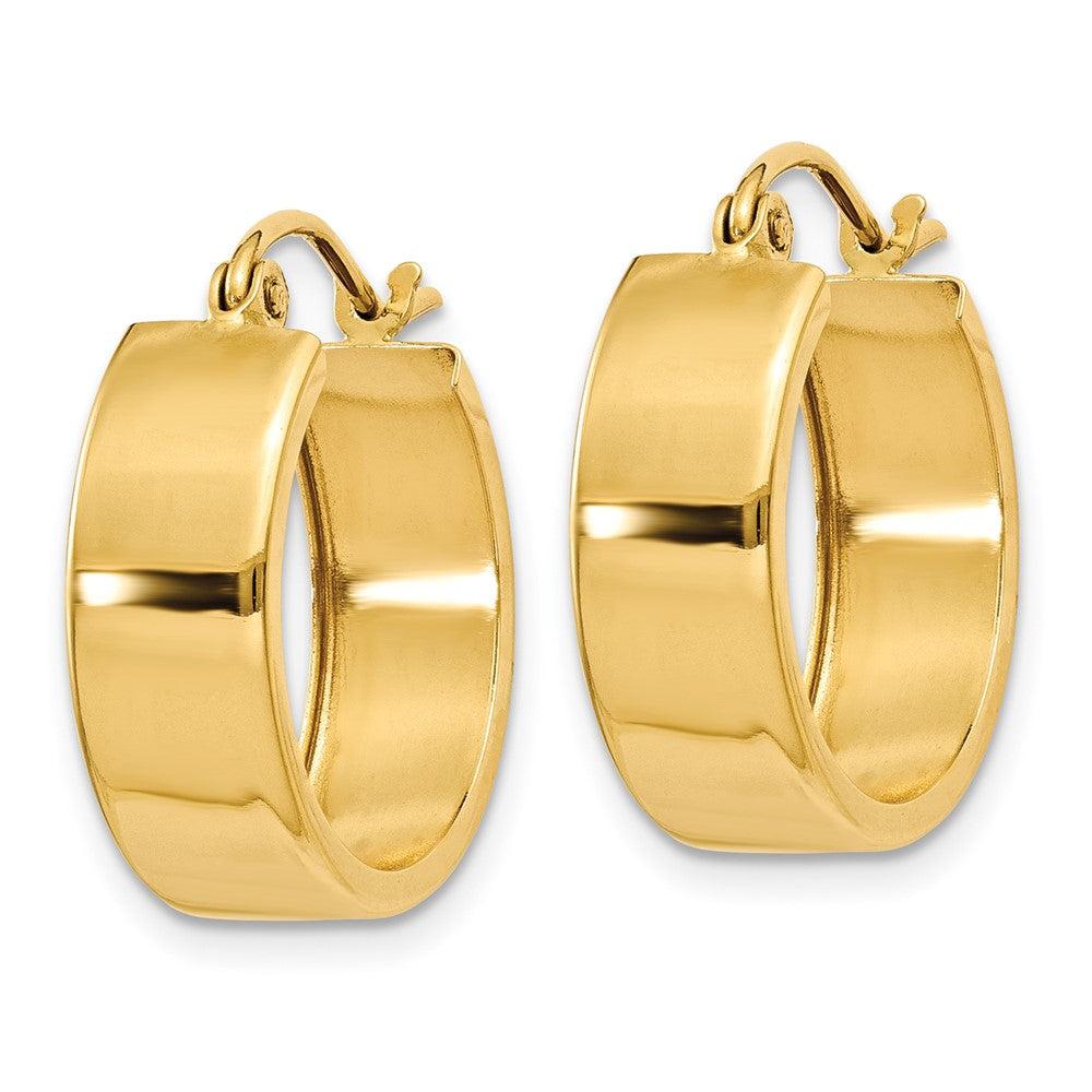 14K 5.5x Polished Hoop Earrings