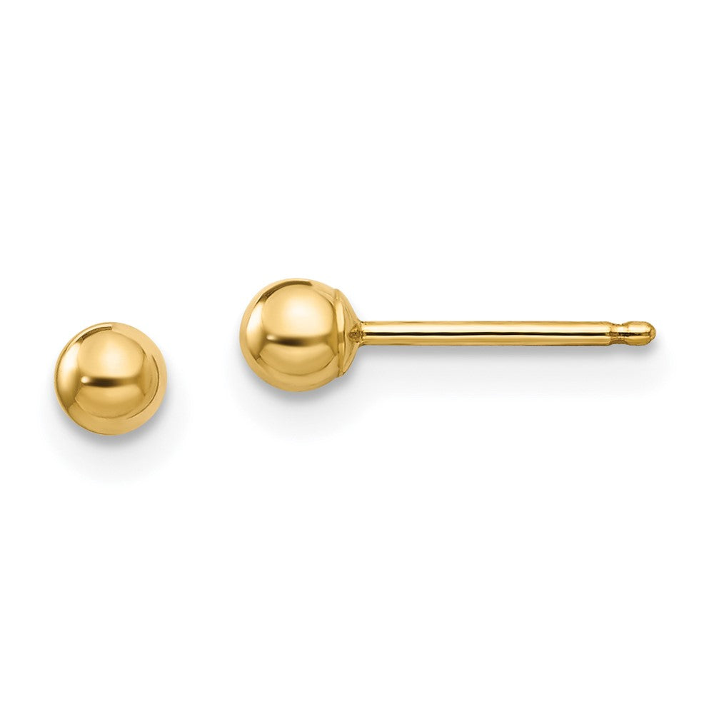 14k Madi K Polished Ball Post Earrings