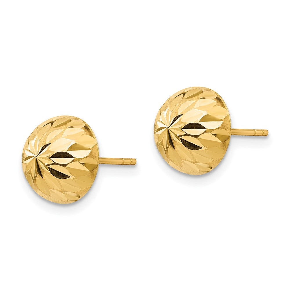 14k Madi K Polished & Diamond-Cut Button Post Earrings
