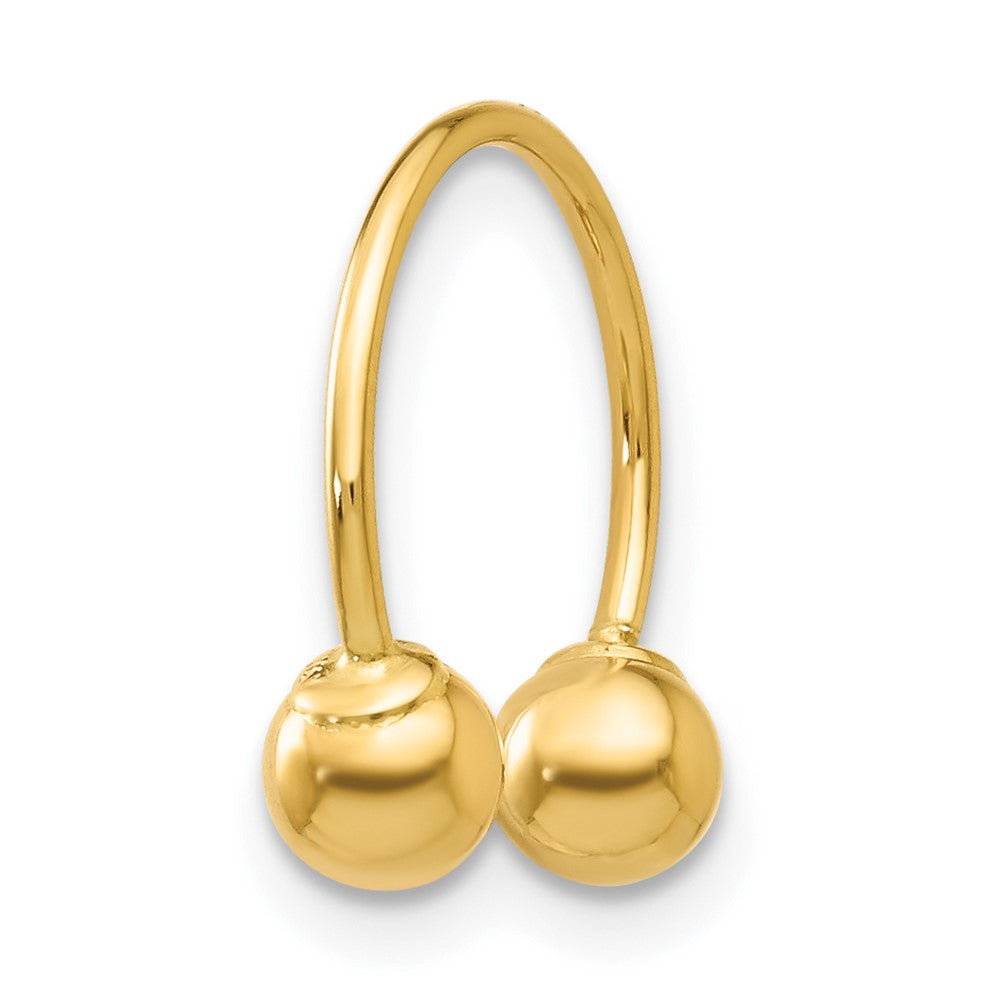 14k Madi K Half Hoop with Screw-on Bead Single Earring