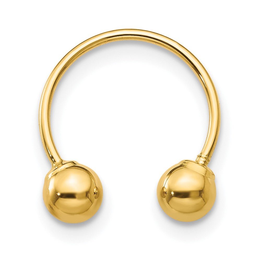 14k Madi K Half Hoop with Screw-on Bead Single Earring
