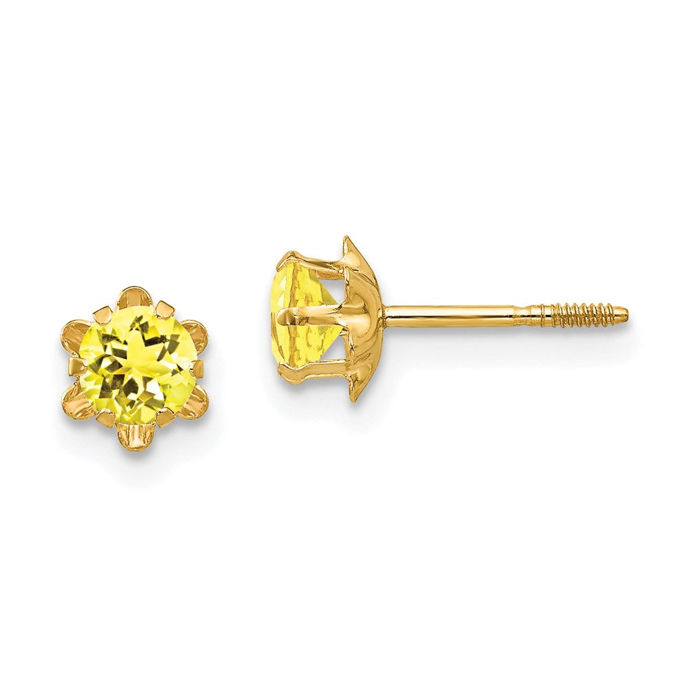 14k Madi K CZ Birthstone (Nov) Screwback Earrings
