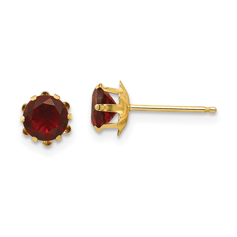 14k Madi K CZ Birthstone (Jan) Earrings