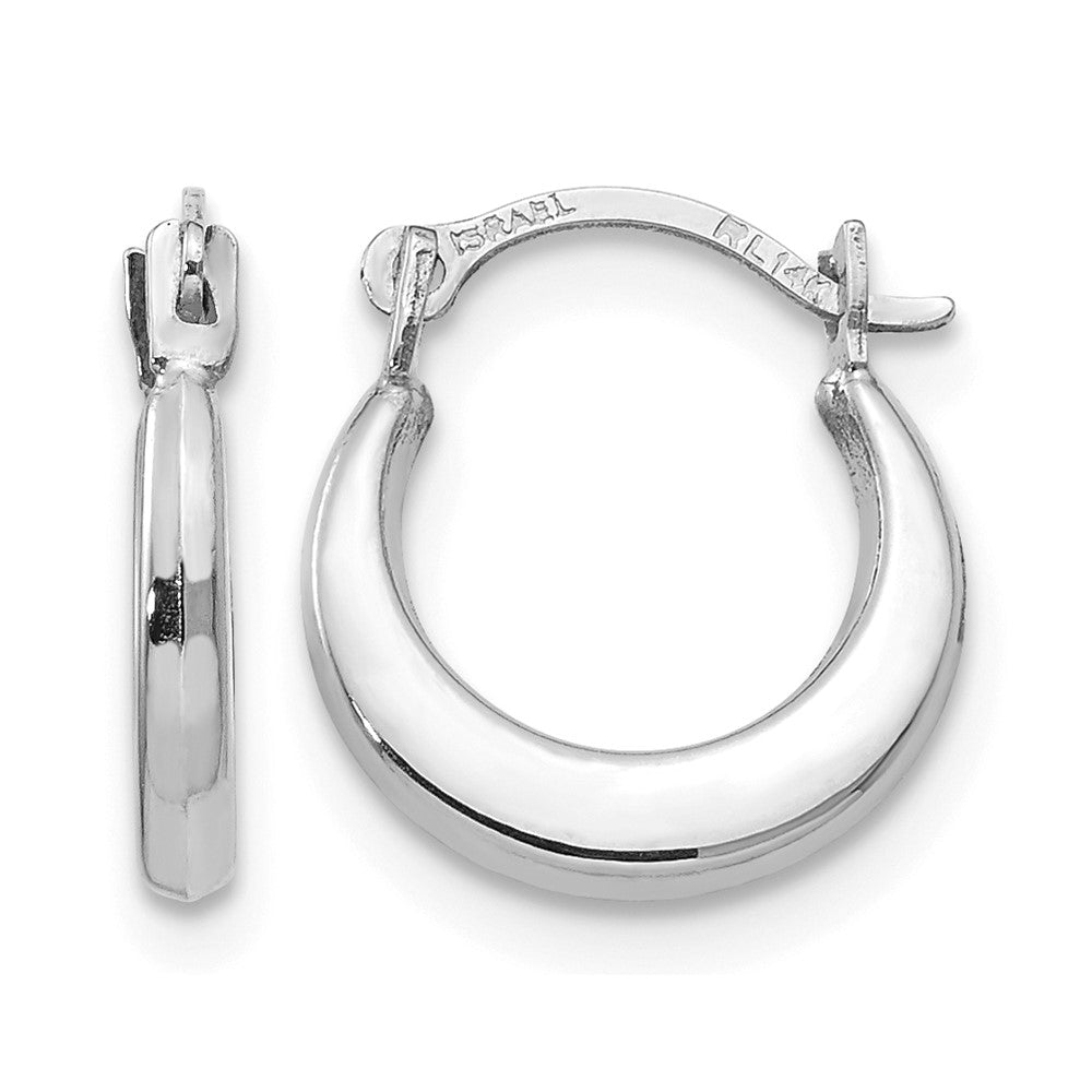 14k White Gold Madi K Small 1.6x Hoop Earrings