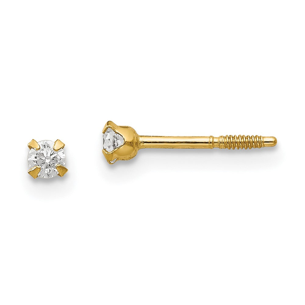 14k Madi K CZ Baby Earrings