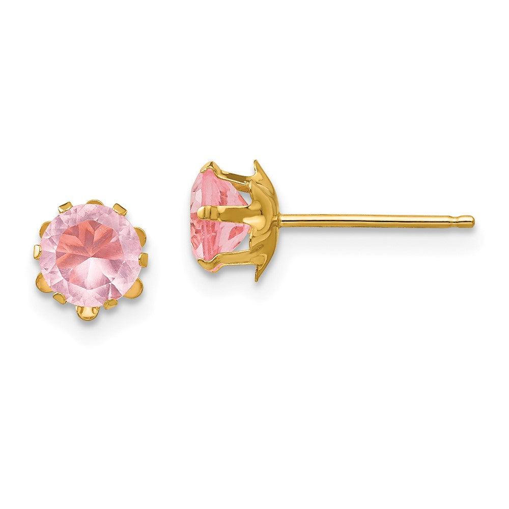 14k Madi K CZ Birthstone (Oct) Earrings