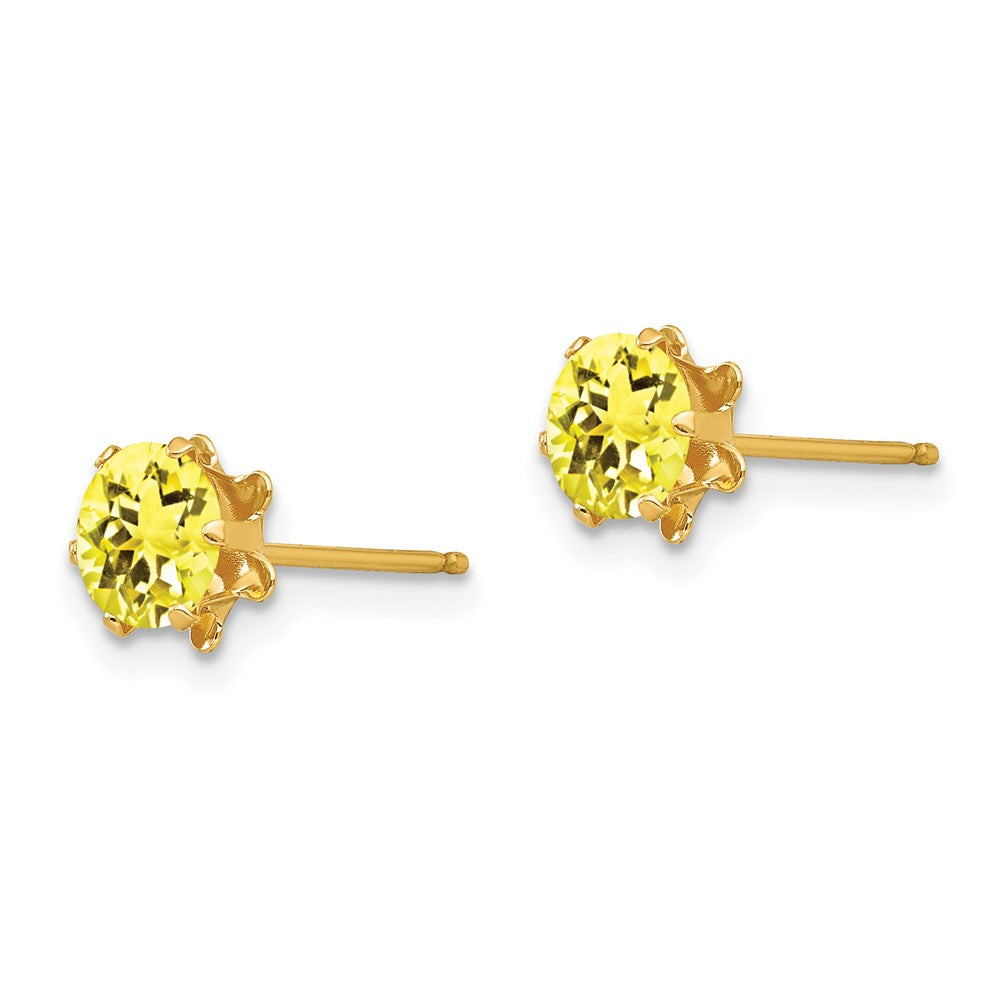 14k Madi K Round CZ November Birthstone Post Earrings