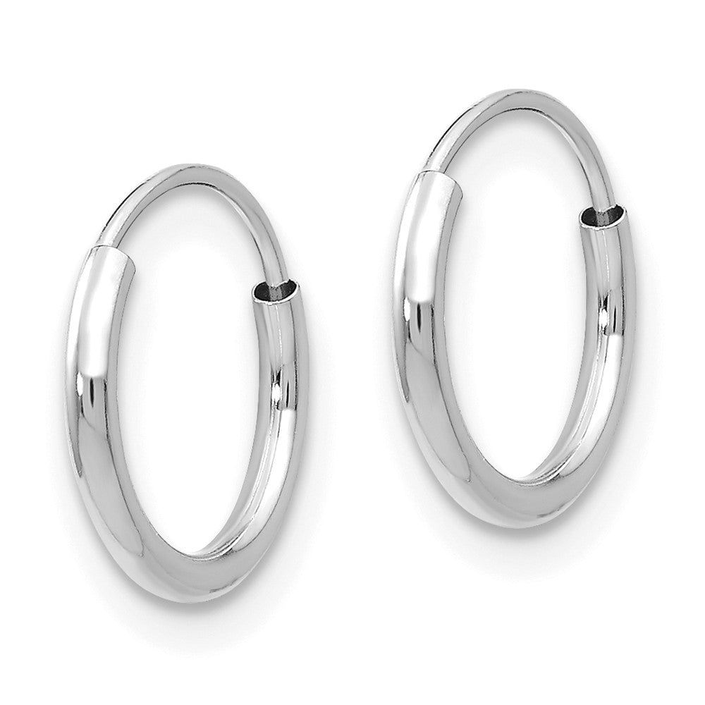 14k White Gold Madi K 1.25x Endless Hoop Earrings