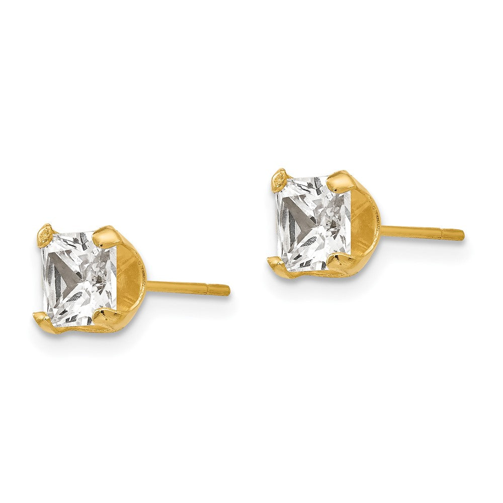 14k Madi K Square CZ Post Earrings