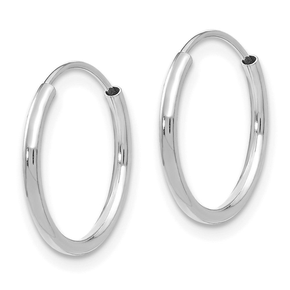 14k Madi K White Gold 1.25x Endless Hoop Earrings