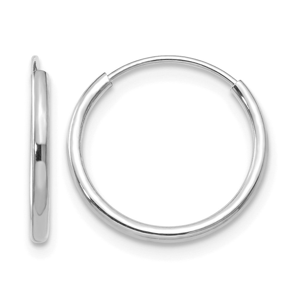 14k Madi K White Gold 1.25x Endless Hoop Earrings