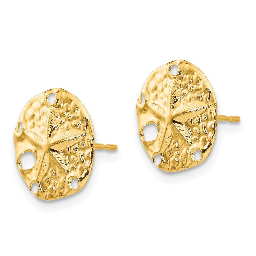 14k Madi K Sand Dollar Post Earrings