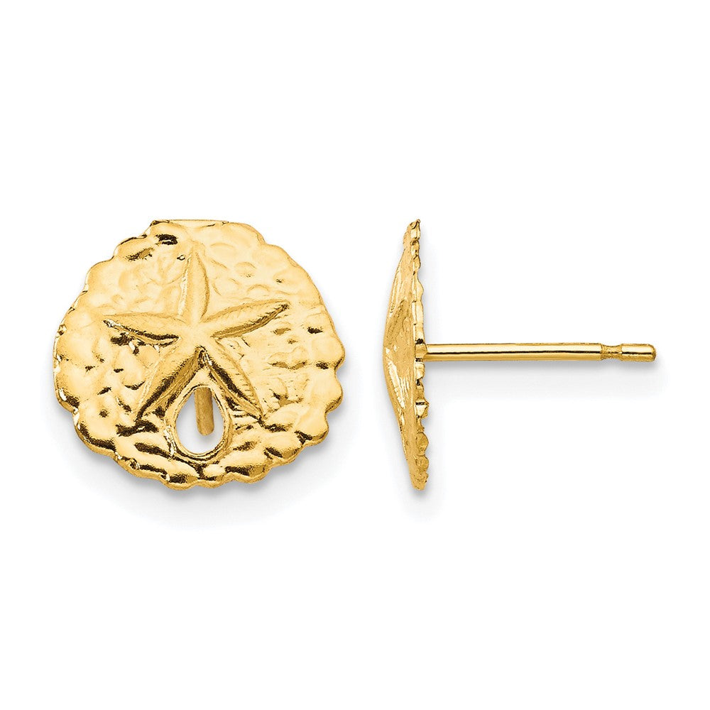 14k Madi K Sand Dollar Childrens Post Earrings