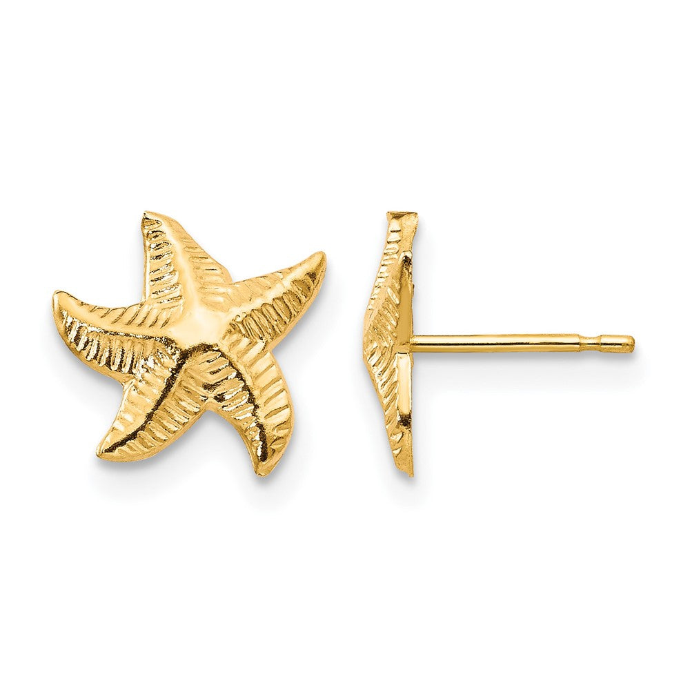 14k Madi K Starfish Childrens Post Earrings
