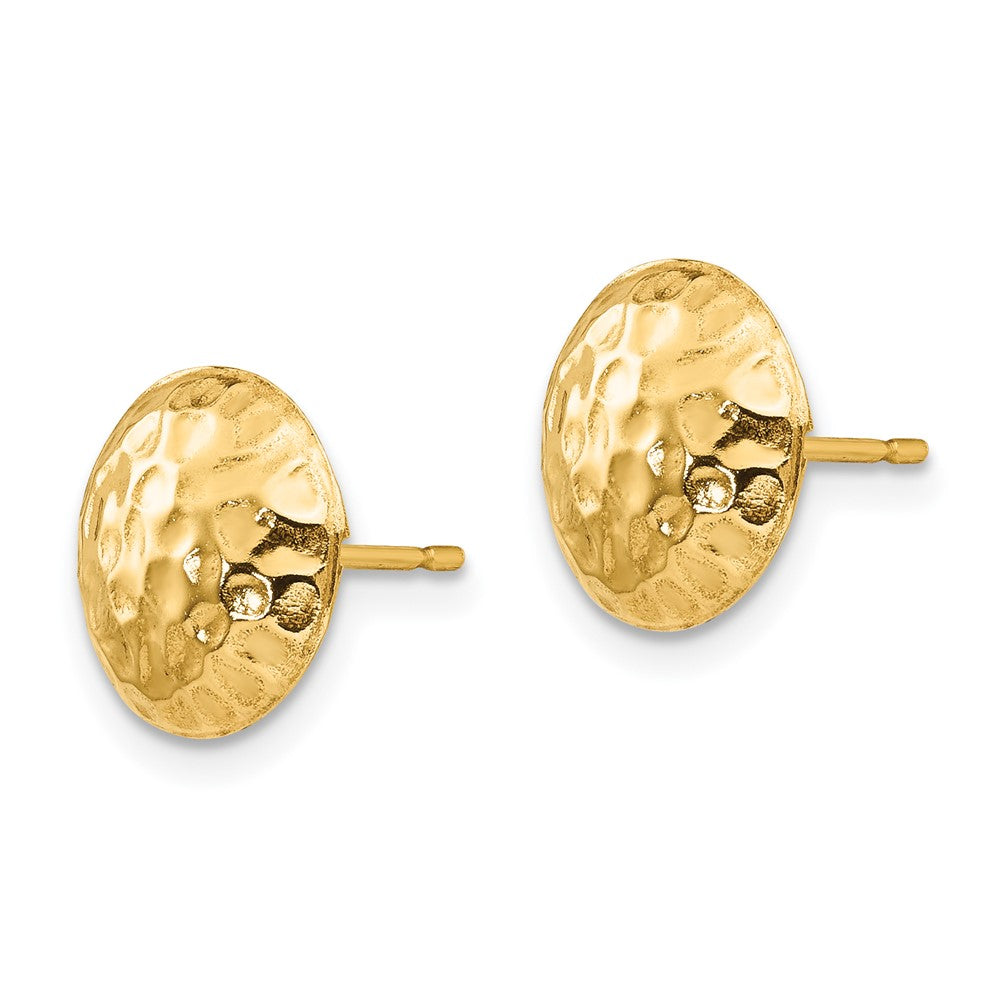 14k Madi K Hammered Button Post Earrings