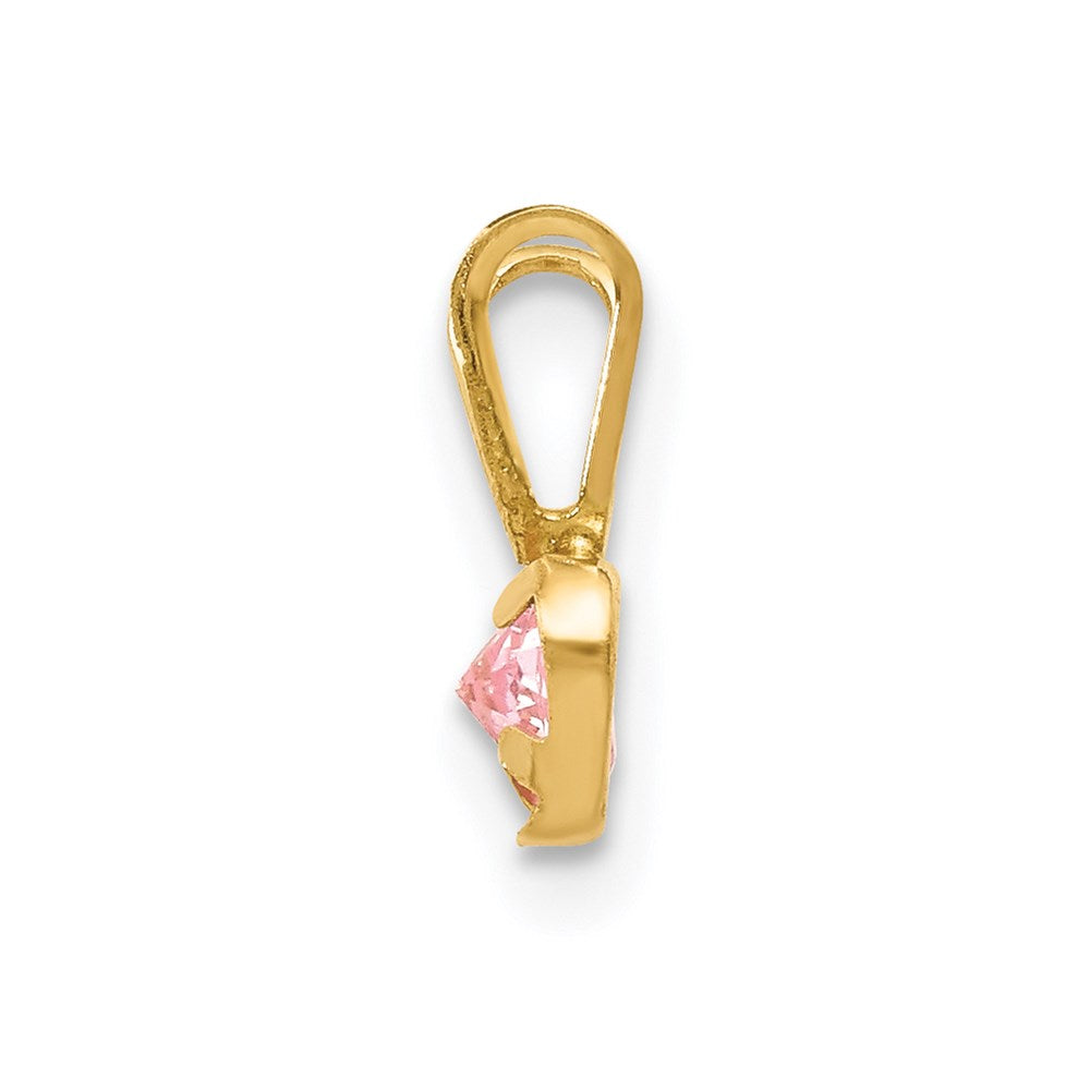 14k Madi K Pink CZ Heart Childrens Pendant