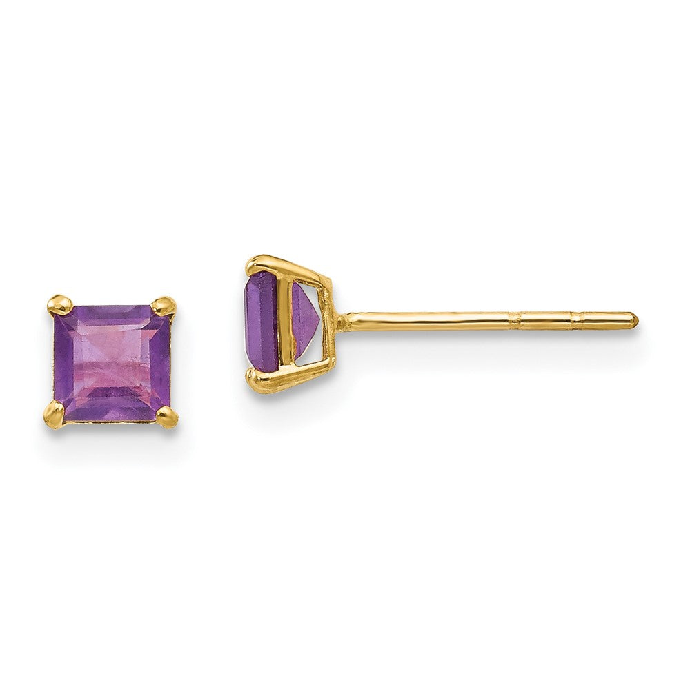 14k Madi K Amethyst Square Post Earrings