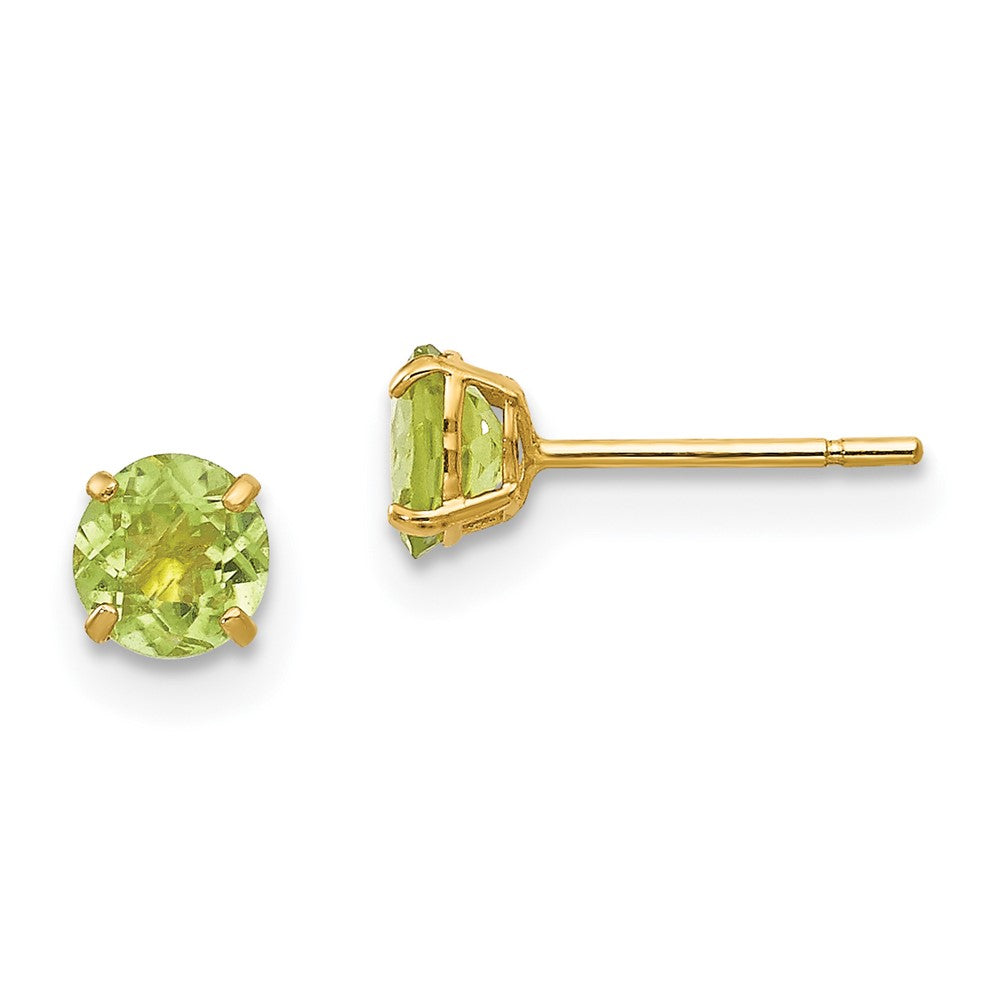 14k Madi K Round Peridot Post Earrings