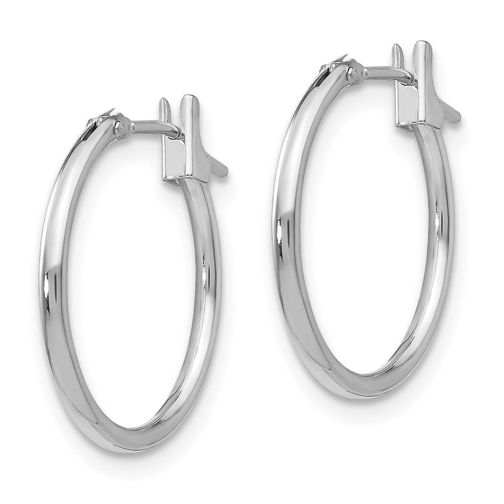 14k White Gold Madi K 1.25x Hoop Earrings