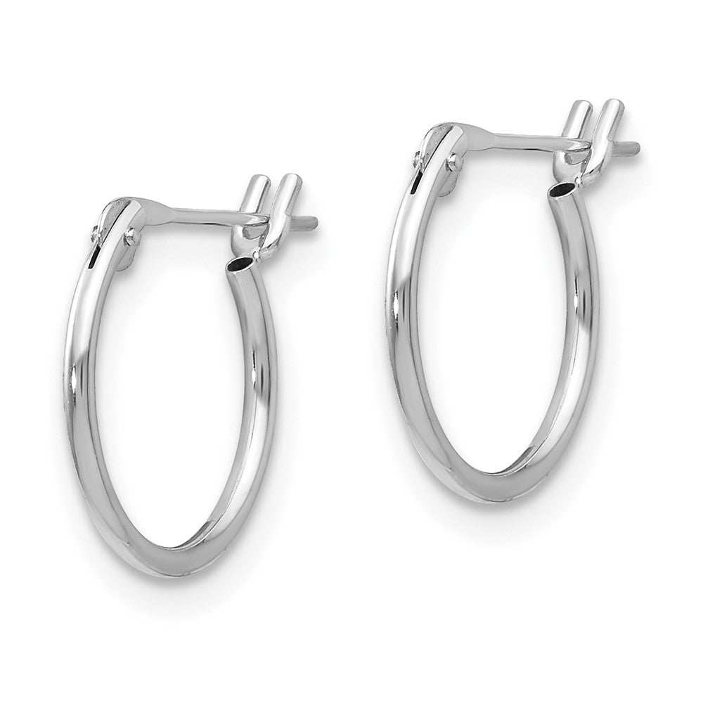 14k White Gold Madi K 1x Hoop Earrings
