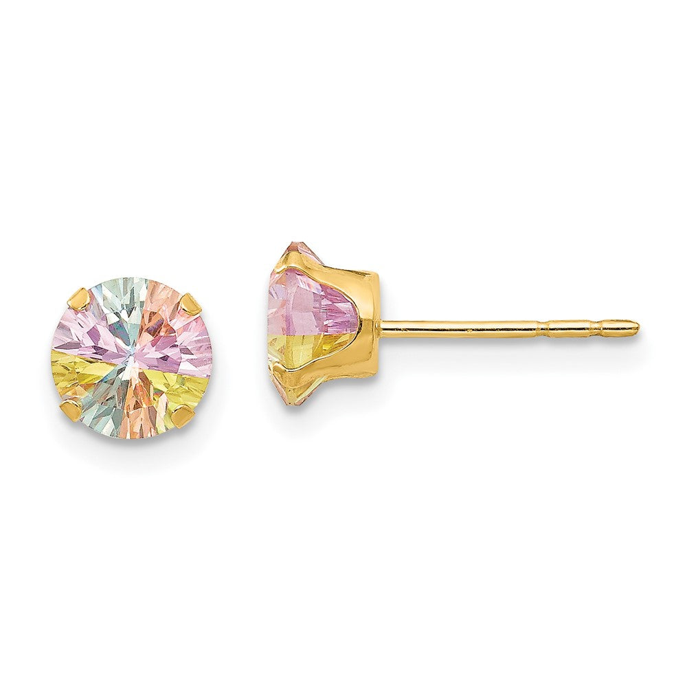14k Madi K Multi-color CZ Post Earrings