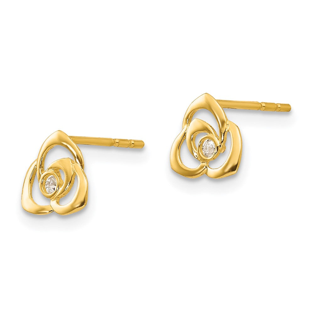 14k Madi K CZ Flower Post Earrings
