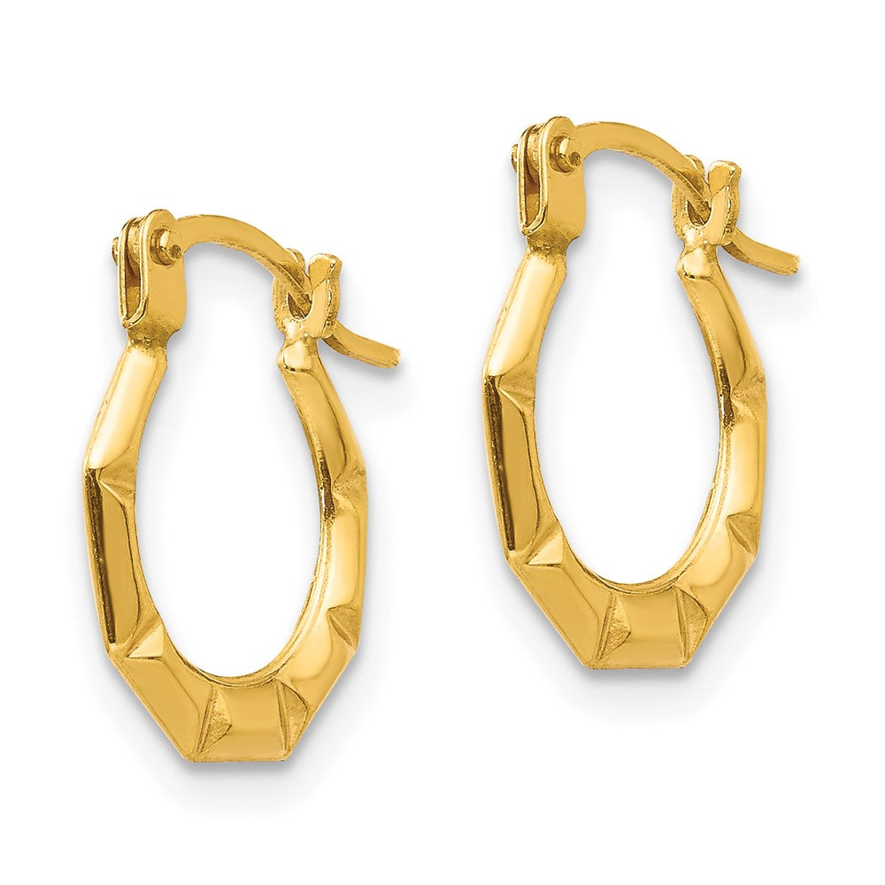 14k Madi K Tiny 2x Hollow Hoop Earrings